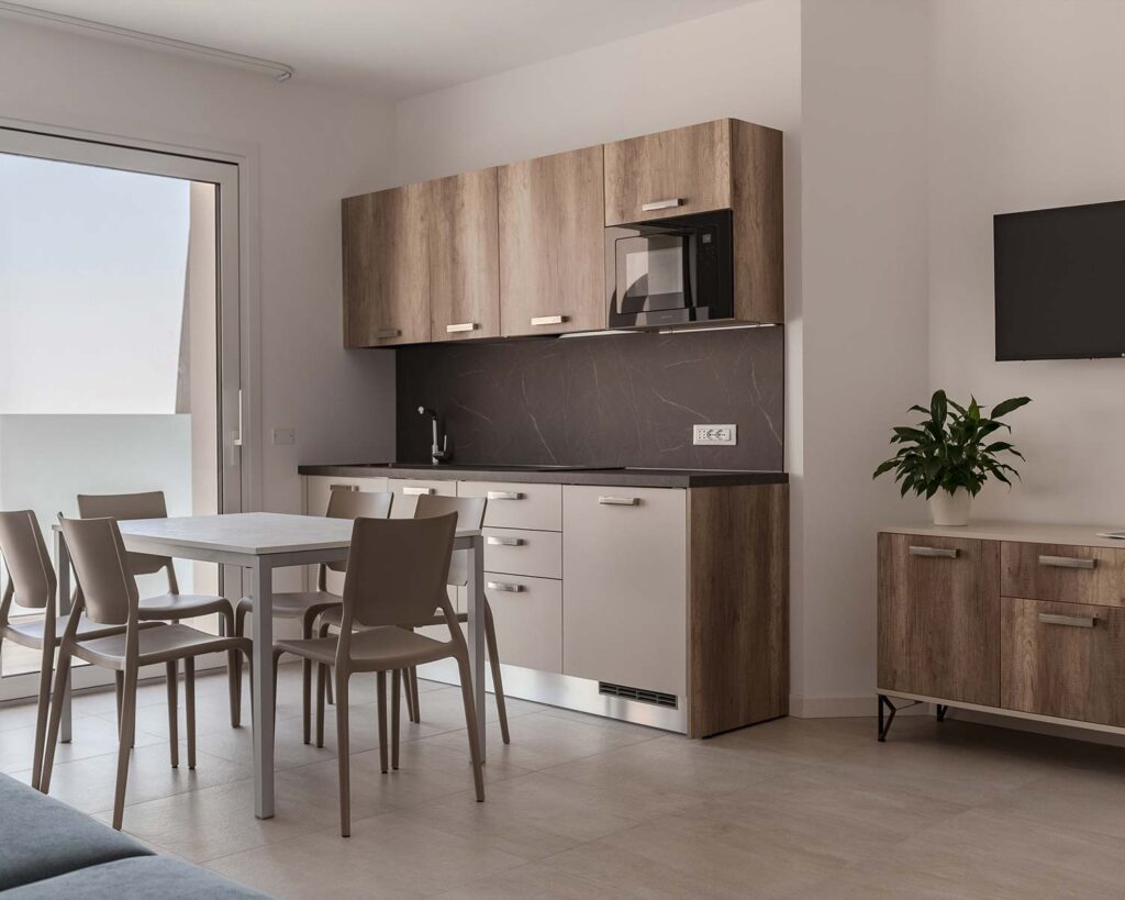 cucina appartamento vacanza blu horizon plus